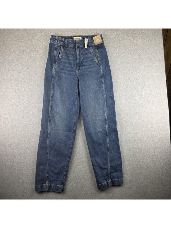 Madewell Denim - Madewell Tapered Denim Trousers Womens 27 Blue High Rise Jeans NWT